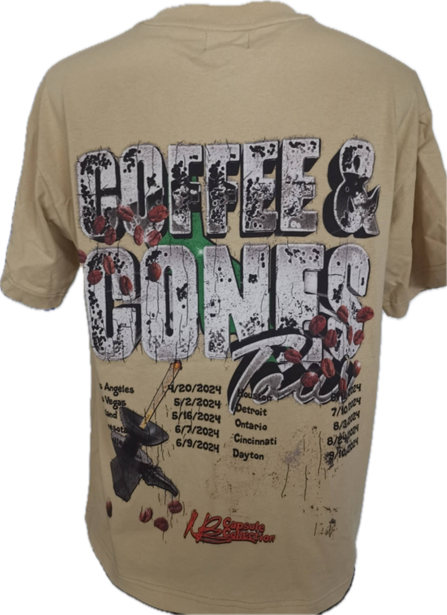 KB Capsule Collection “Coffee & Cones” Tour Tee Shirt