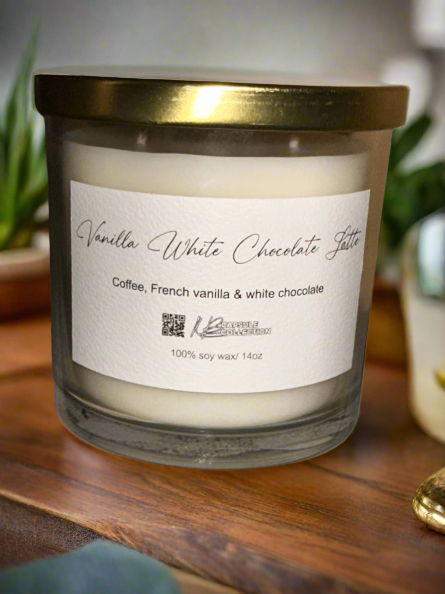 “Signature Scents” Vanilla White Chocolate Latte, Luxury Soy Wax Candle 🕯️