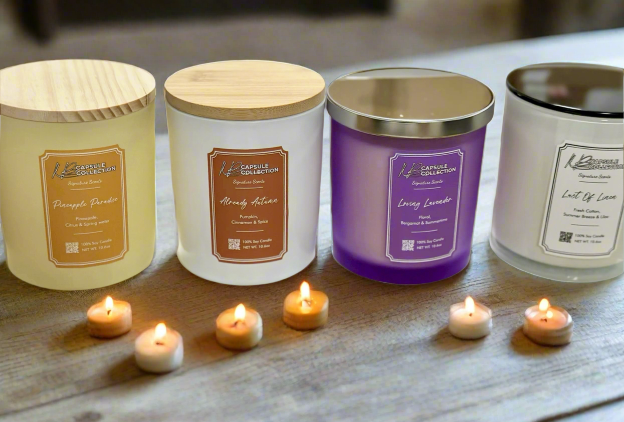 KB Capsule Collection “Signature Scents” Candle Selection🕯️ (Assorted 4-Pack)