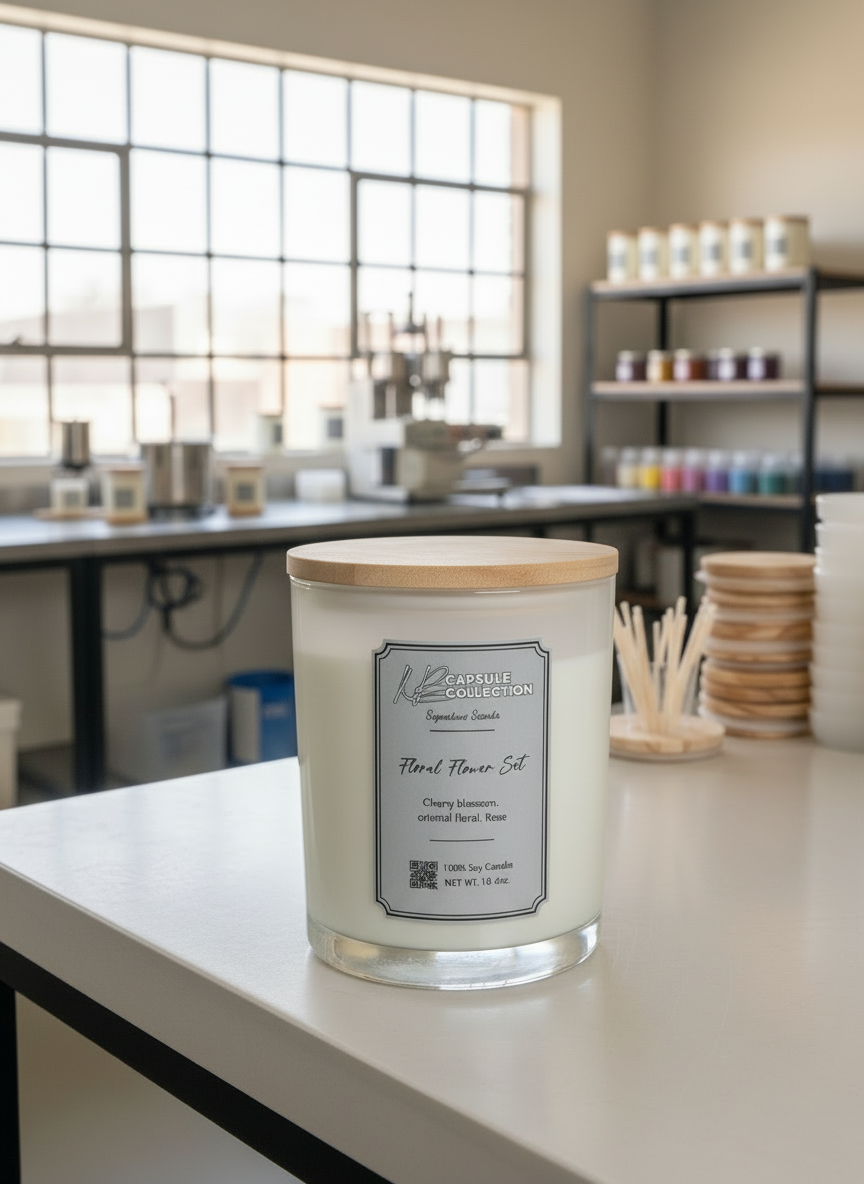 🌸 Floral Flower Set 🌺 “Signature Scent” Candle 🕯️